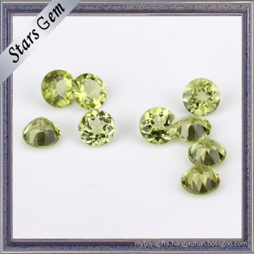 Round Brilliant Natural Peridot Stone Beads